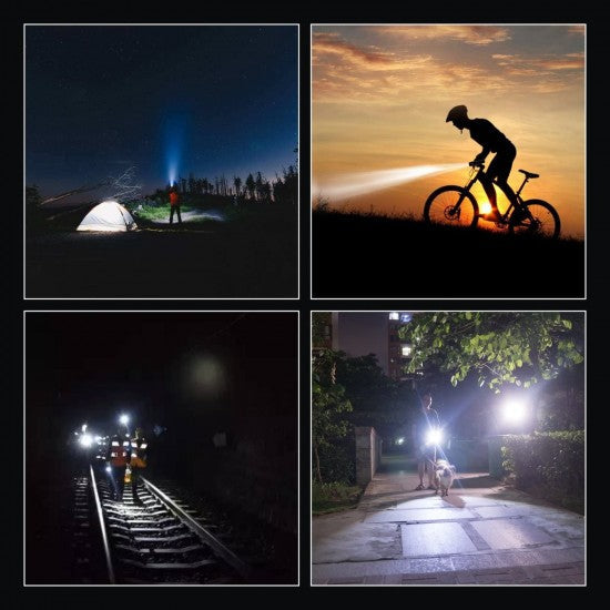 Ισχυρός επαναφορτιζόμενος φακός με φόρτιση USB